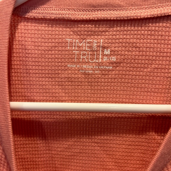 Women’s Time and Tru Waffle Shirt Long Sleeve Medium - Picture 2 of 9